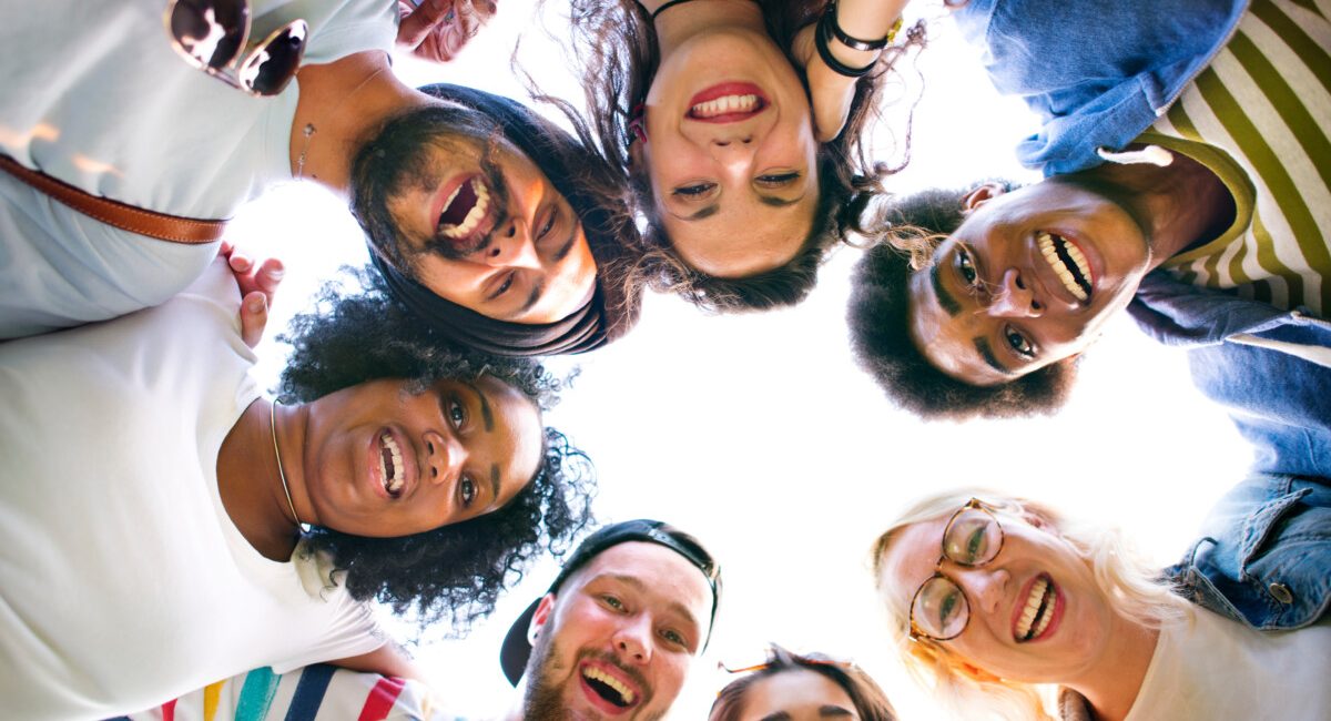 Diverse friends students shoot